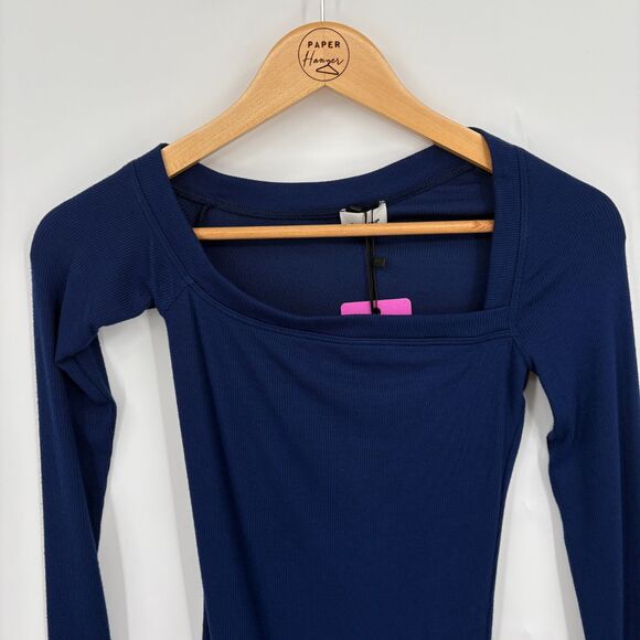 NWT ALIX NYC Hester Bodysuit Asymmetric, Sz XS, Marine Blue Luxury Modern Sexy - Picture 5 of 12